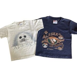 Bundle of 2 Kids Tee Shirts with  'ALASKA' Print